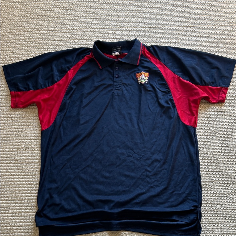 Men's Navy and Red Polo Shirt